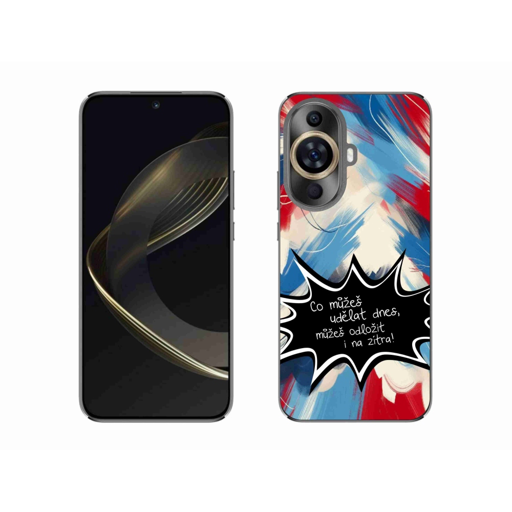 Gél borító mmCase a Huawei Nova 11 készülékhez - vicces szöveg 9 fekete háttér