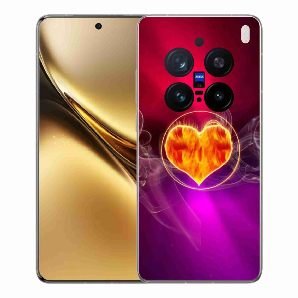 Zselés borítás mmCase a Vivo X200 Pro 5G készülékhez - tüzes szív