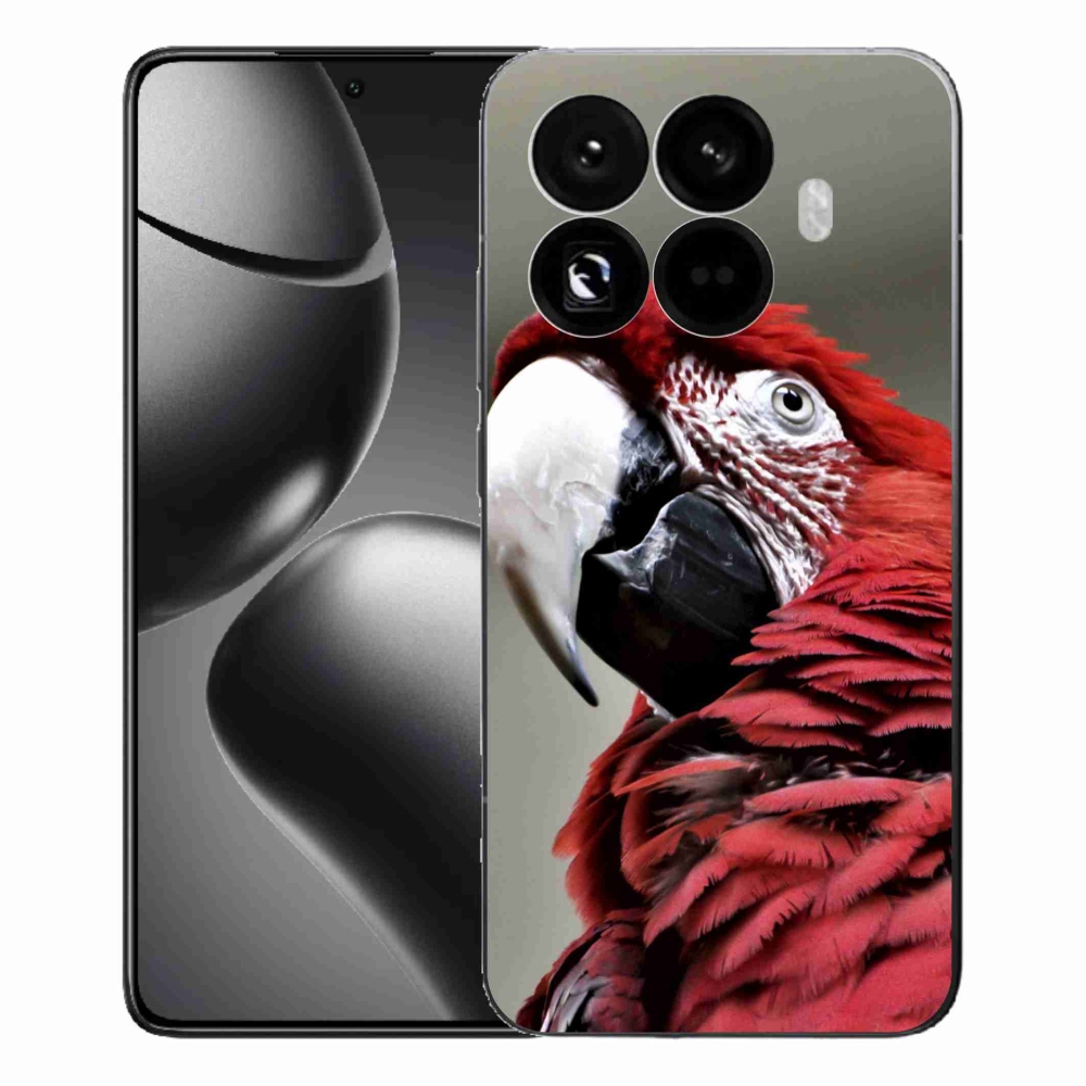 Gél borítás mmCase a Xiaomi 15T Pro-hoz - papagáj ara piros