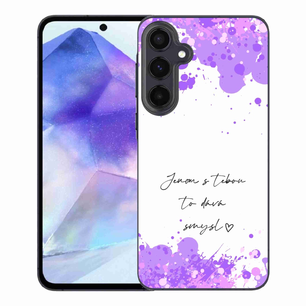 Gél borító mmCase Samsung Galaxy A55 5G - szerelem szöveg fehér háttérrel