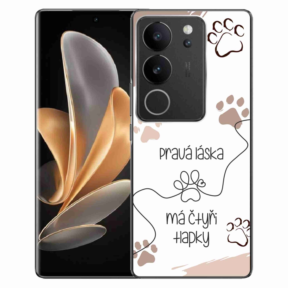 Gél borító mmCase a Vivo V29 5G készülékhez - kutyamotívum 1 fehér háttér