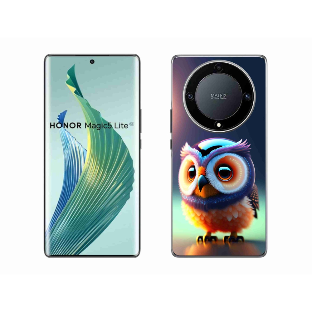 Zselés borítás mmCase a Honor Magic 5 Lite 5G számára - bagoly