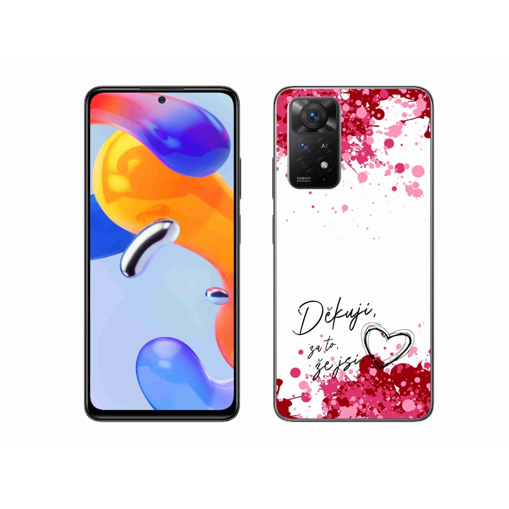 Gél borító mmCase a Xiaomi Redmi Note 11 Pro 4G/5G-hez - love text 2 fehér háttérrel