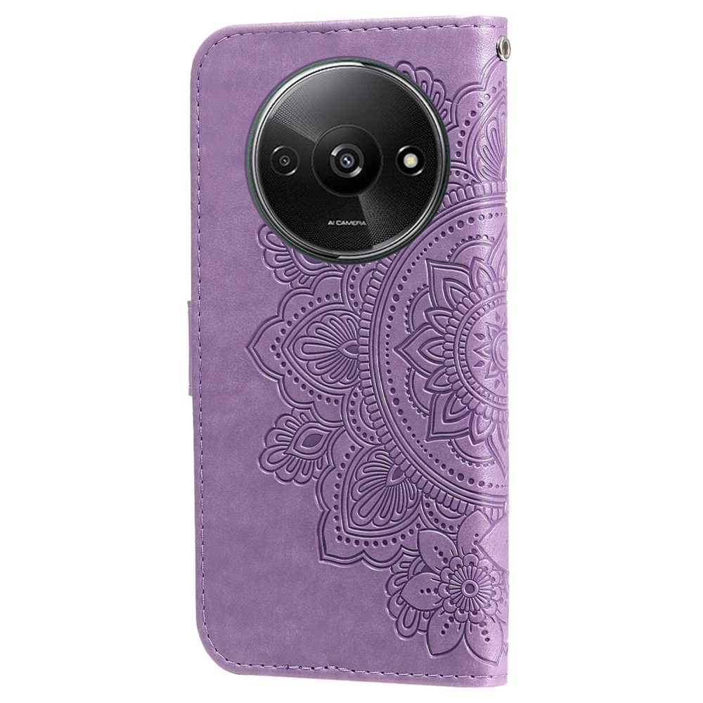 Mandala könyv tok Xiaomi Redmi A3-hoz - lila