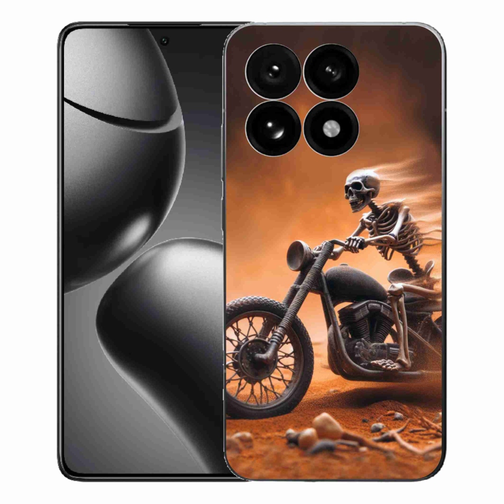 Gél borítás mmCase a Xiaomi 15T-hez - csontváz a motorkerékpáron