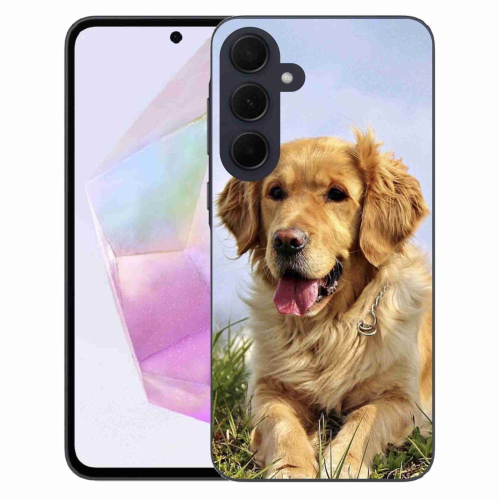 Gél tok mmCase a Samsung Galaxy A35 5G készülékhez - arany retriever