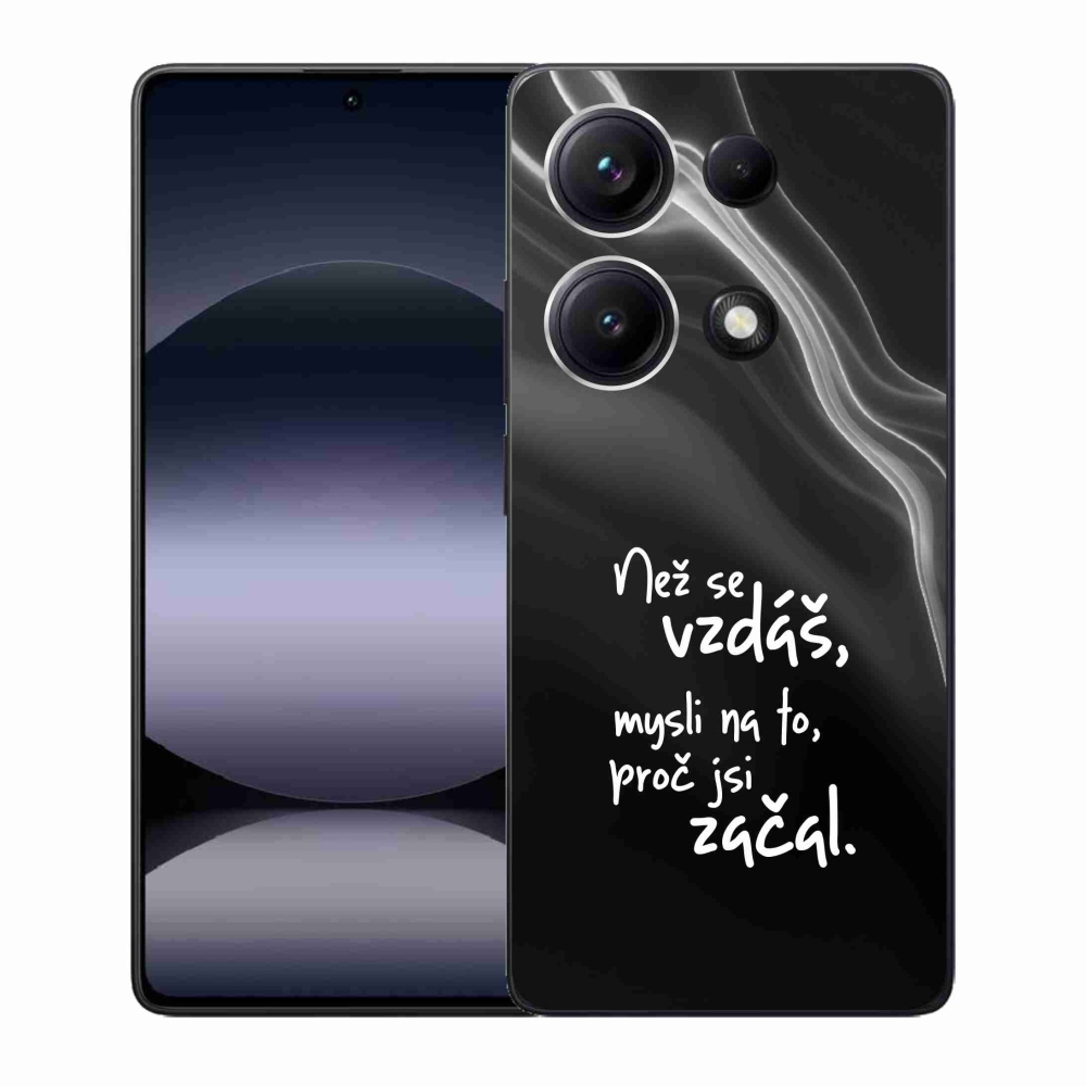 Gél borítás mmCase a Xiaomi Redmi Note 14S-hez - idézet 2 fekete háttér