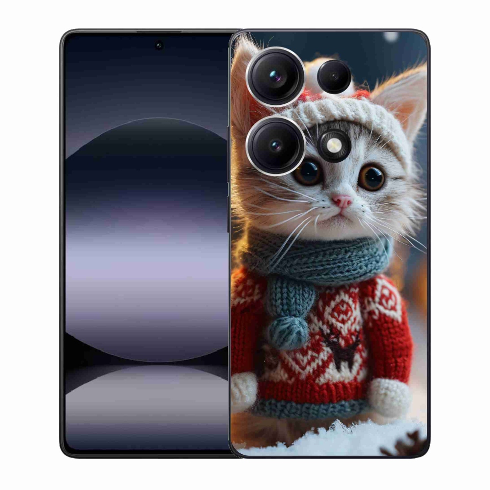 Gél borítás mmCase a Xiaomi Redmi Note 14S-hez - cica pulóverben