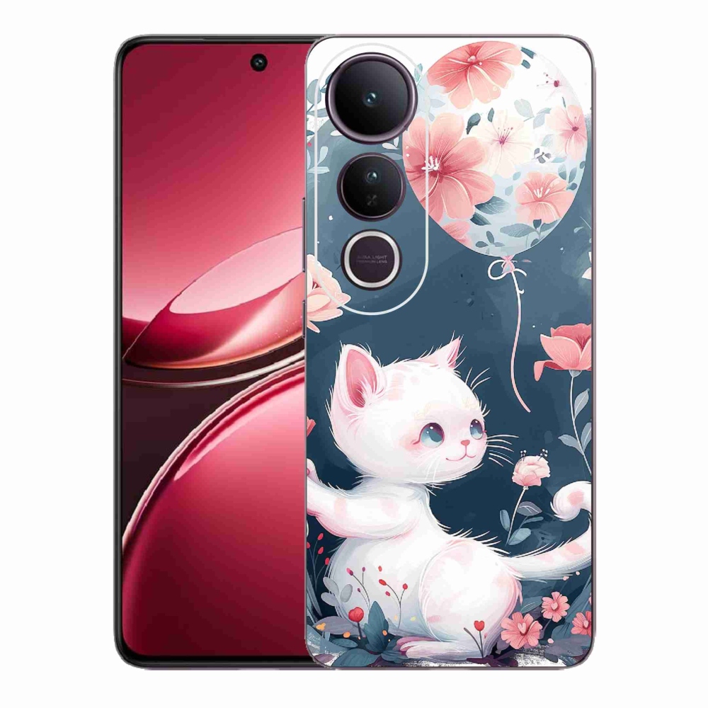 Gél borítás mmCase a Vivo V50 Lite 4G/5G készülékhez - cica lufival