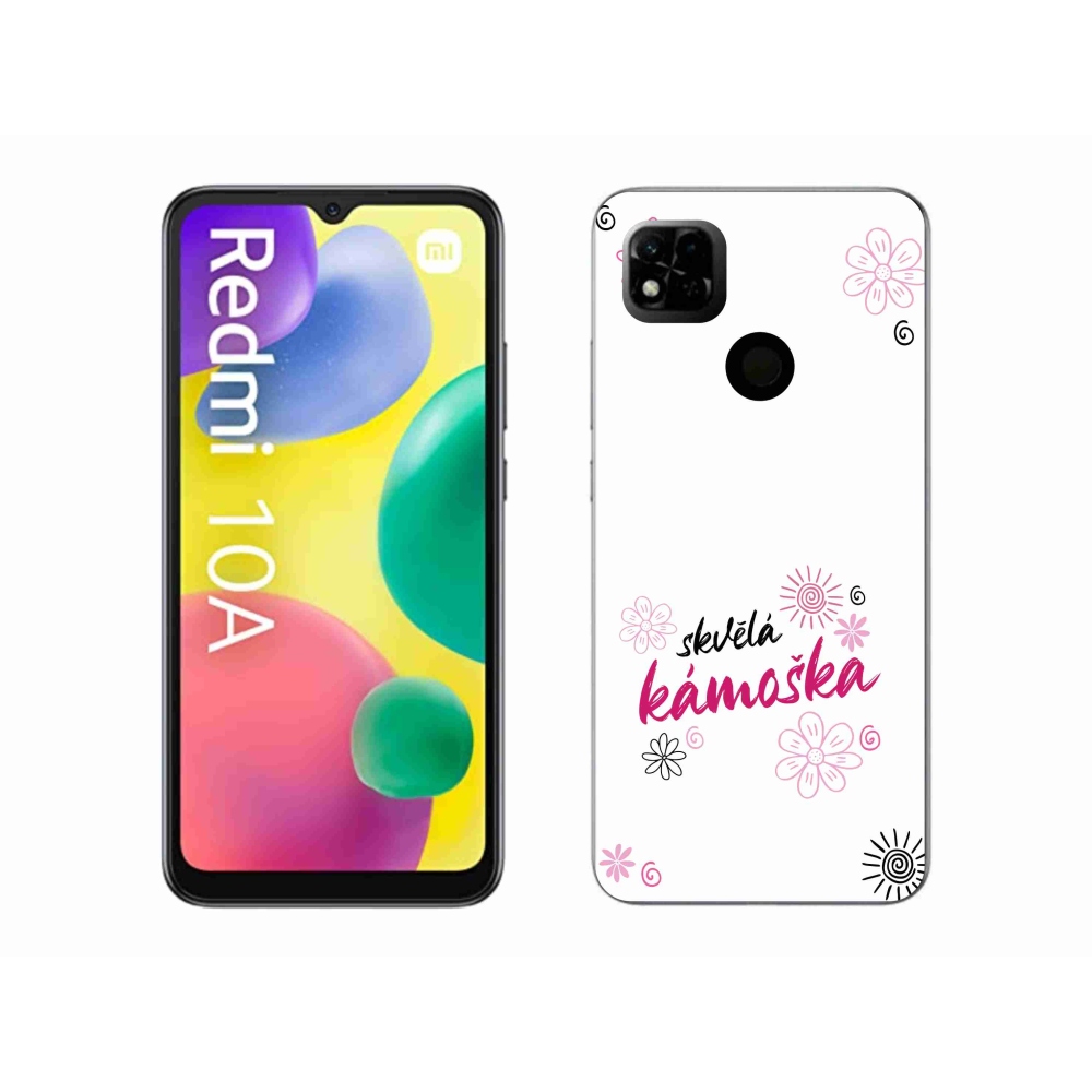 Gél borító mmCase a Xiaomi Redmi 10A - nagyszerű haver fehér háttérrel
