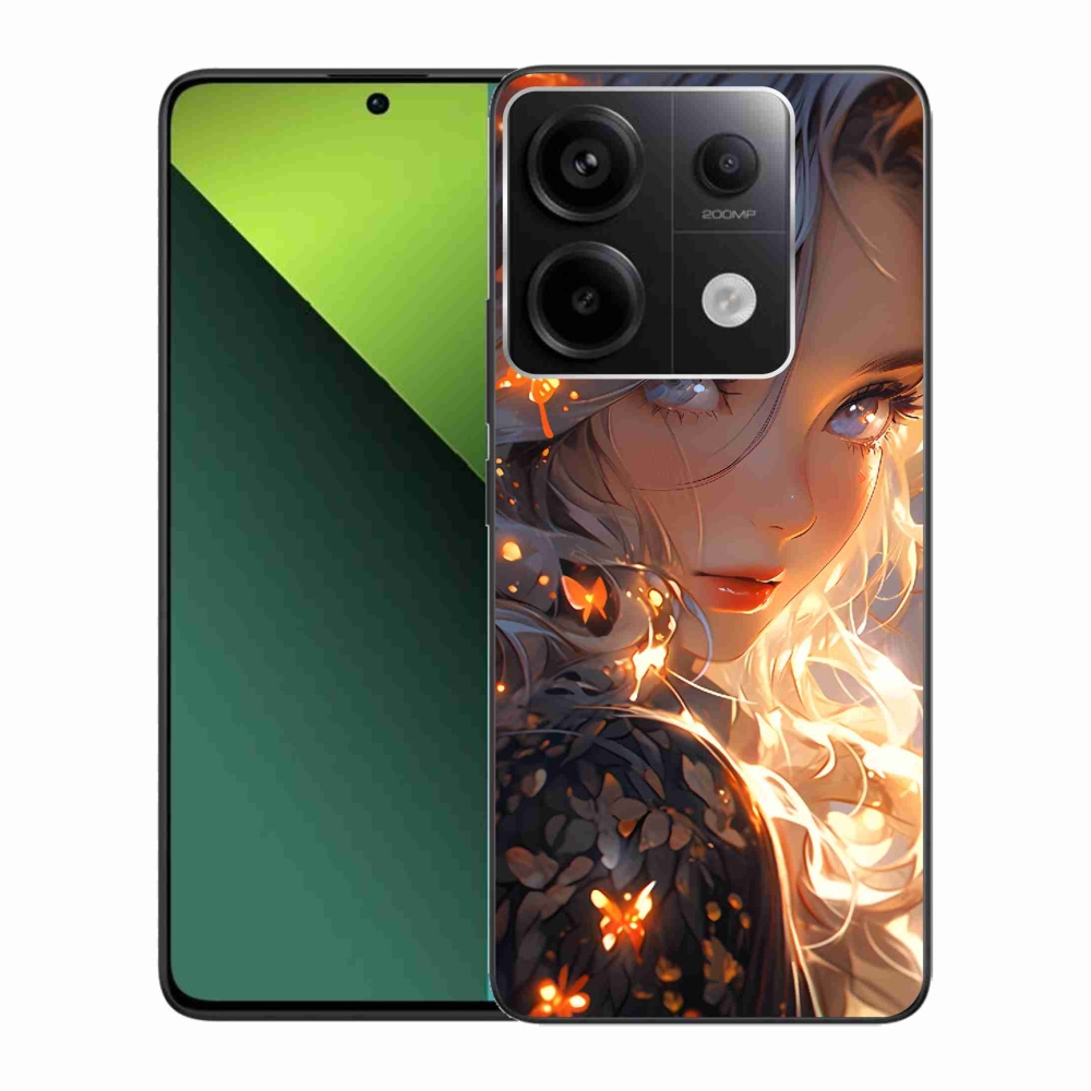 Gél borítás mmCase a Xiaomi Redmi Note 13 Pro 5G/Poco X6 5G számára - lány és pillangók