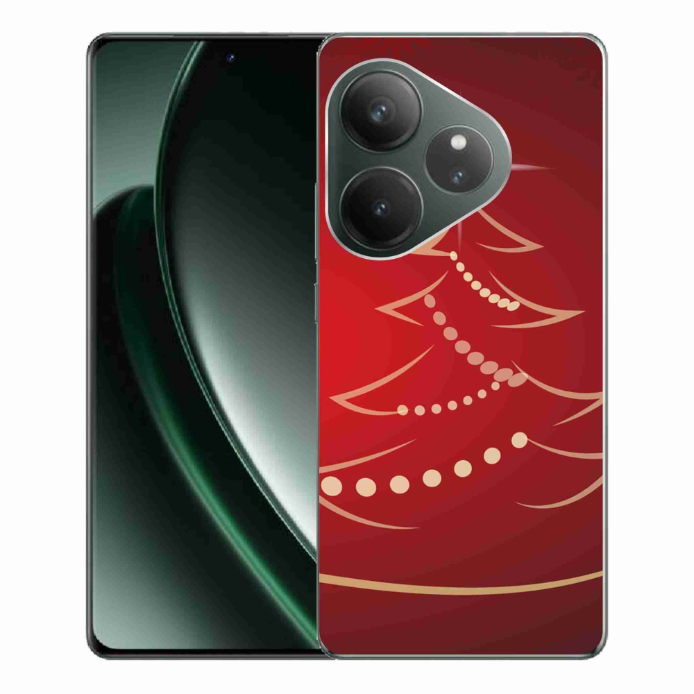 Gél borítás mmCase a Realme GT 6 5G/GT 6T 5G számára - karácsonyfa karikatúra