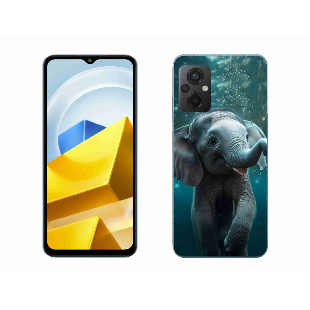 Gél borítás mmCase a Xiaomi Poco M5 4G-hez - elefánt a víz alatt