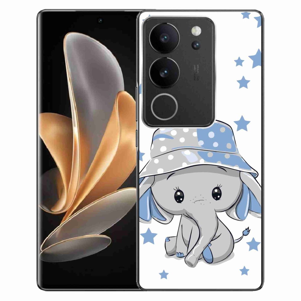 Zselés borítás mmCase a Vivo V29 5G-hez - kék elefánt