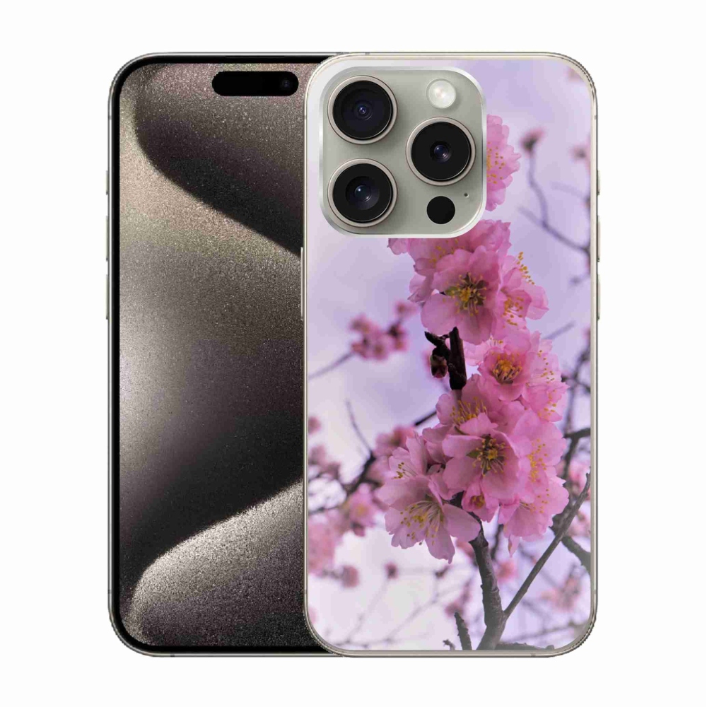 Zselés borítás mmCase iPhone 15 Pro készülékhez - virágok 7
