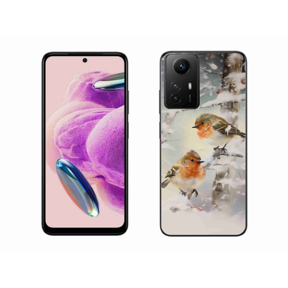 Gél borítás mmCase a Xiaomi Redmi Note 12S-hez - madarak télen