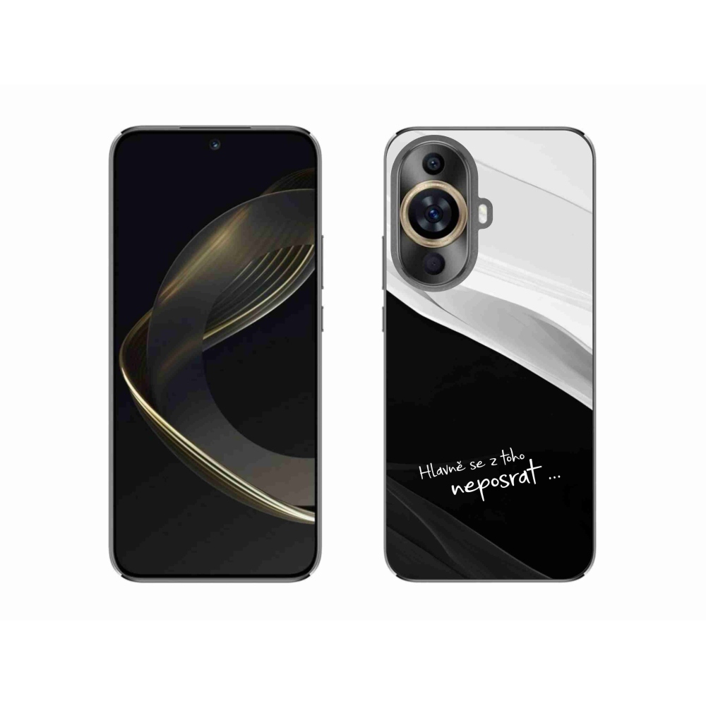 Gél borító mmCase Huawei Nova 11 - vicces szöveg 13 fekete-fehér háttérrel