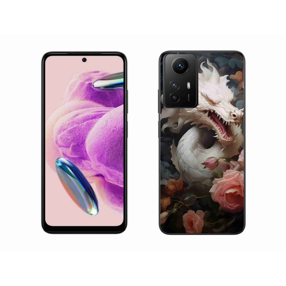 Gél borítás mmCase a Xiaomi Redmi Note 12S-hez - fehér sárkány