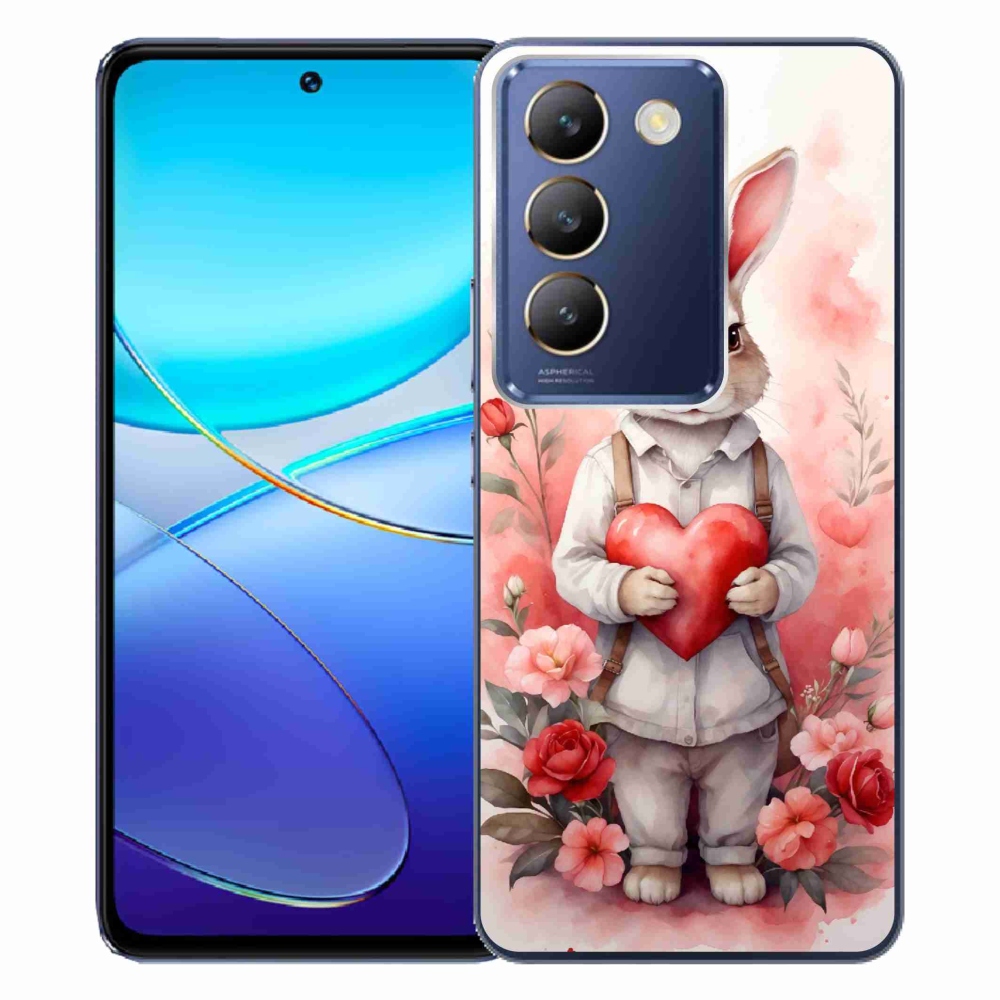 Gél borítás mmCase a Vivo V40 SE 4G/5G - nyúl szívvel