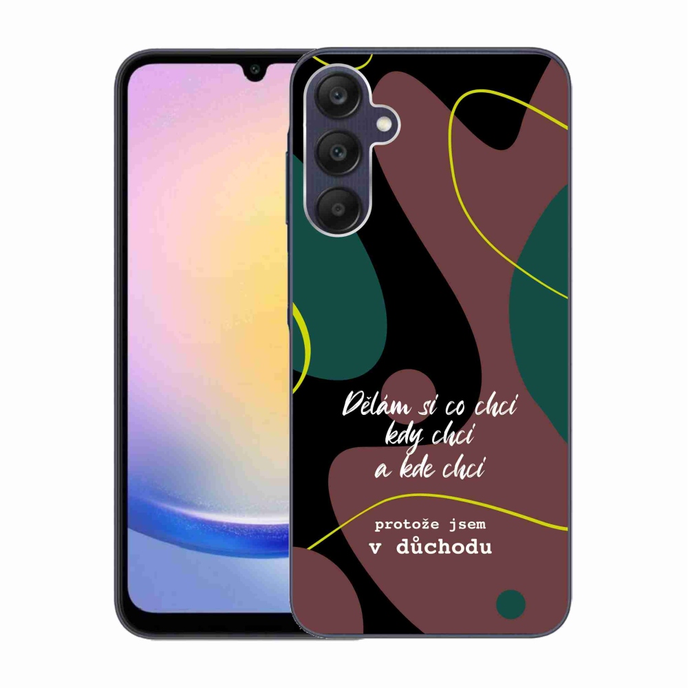 Gél borító mmCase Samsung Galaxy A25 5G - vicces szöveg 10 fekete háttér