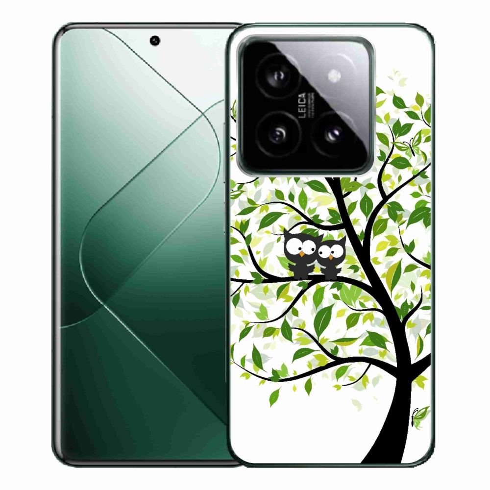 Gél borítás mmCase a Xiaomi 14 Pro számára - baglyok a fán