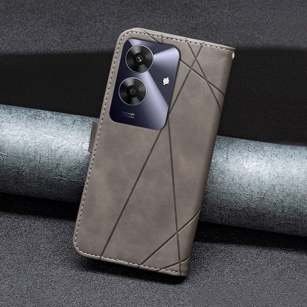 BNF háromszög alakú könyvtáska Realme Note 60-hoz - szürke