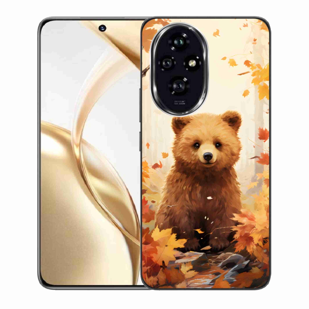 Zselés borítás mmCase a Honor 200 5G számára - medve az erdőben