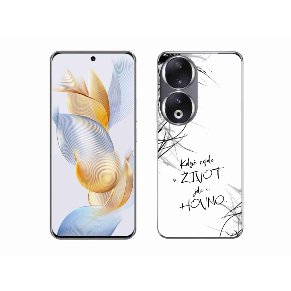 Gél borító mmCase a Honor 90-hez - vicces szöveg 16 fehér háttér