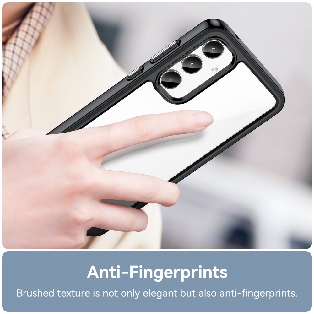 Gél tok fix hátlappal Samsung Galaxy A35 5G készülékhez - fekete