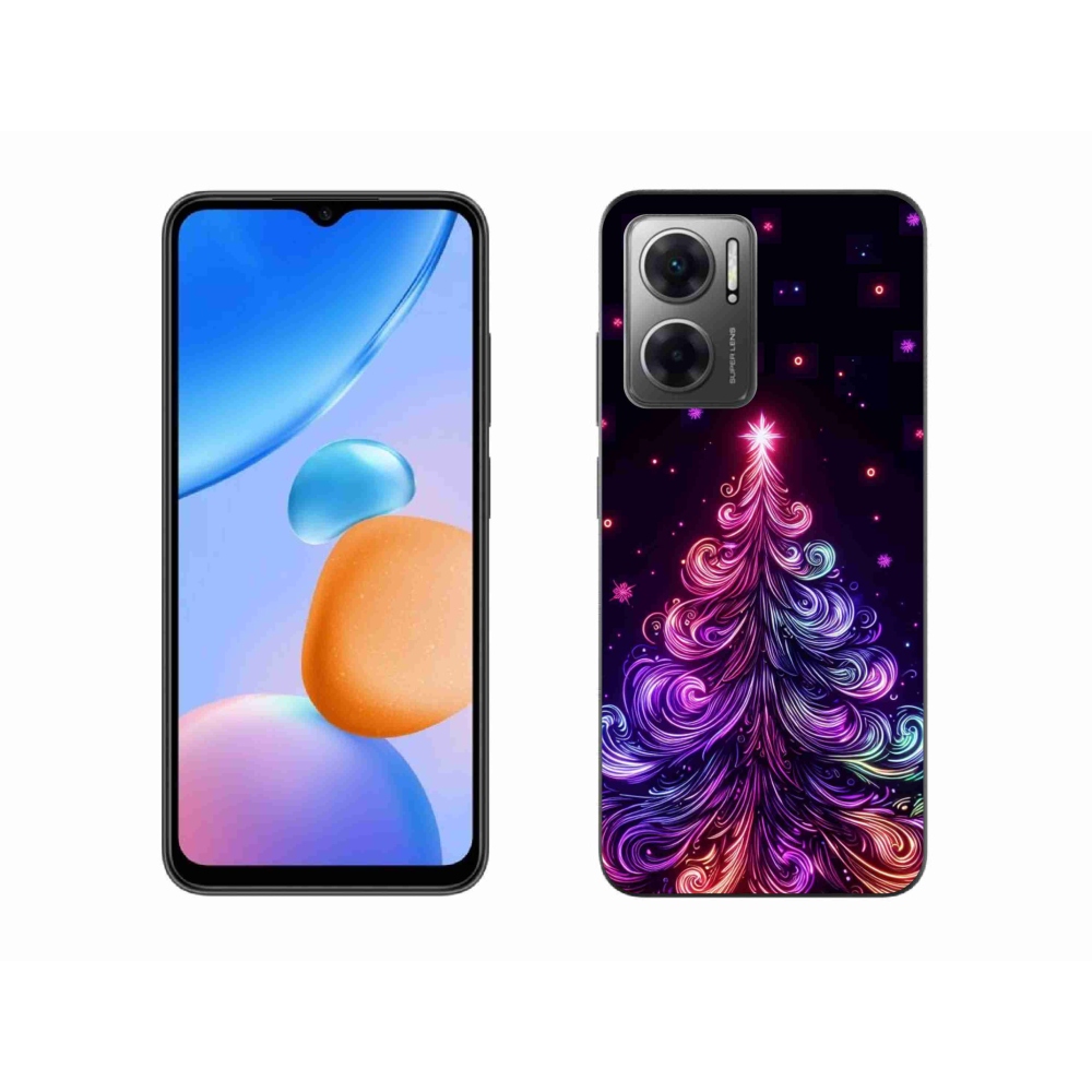 Gél borítás mmCase a Xiaomi Redmi 10 5G - neon karácsonyfa 1