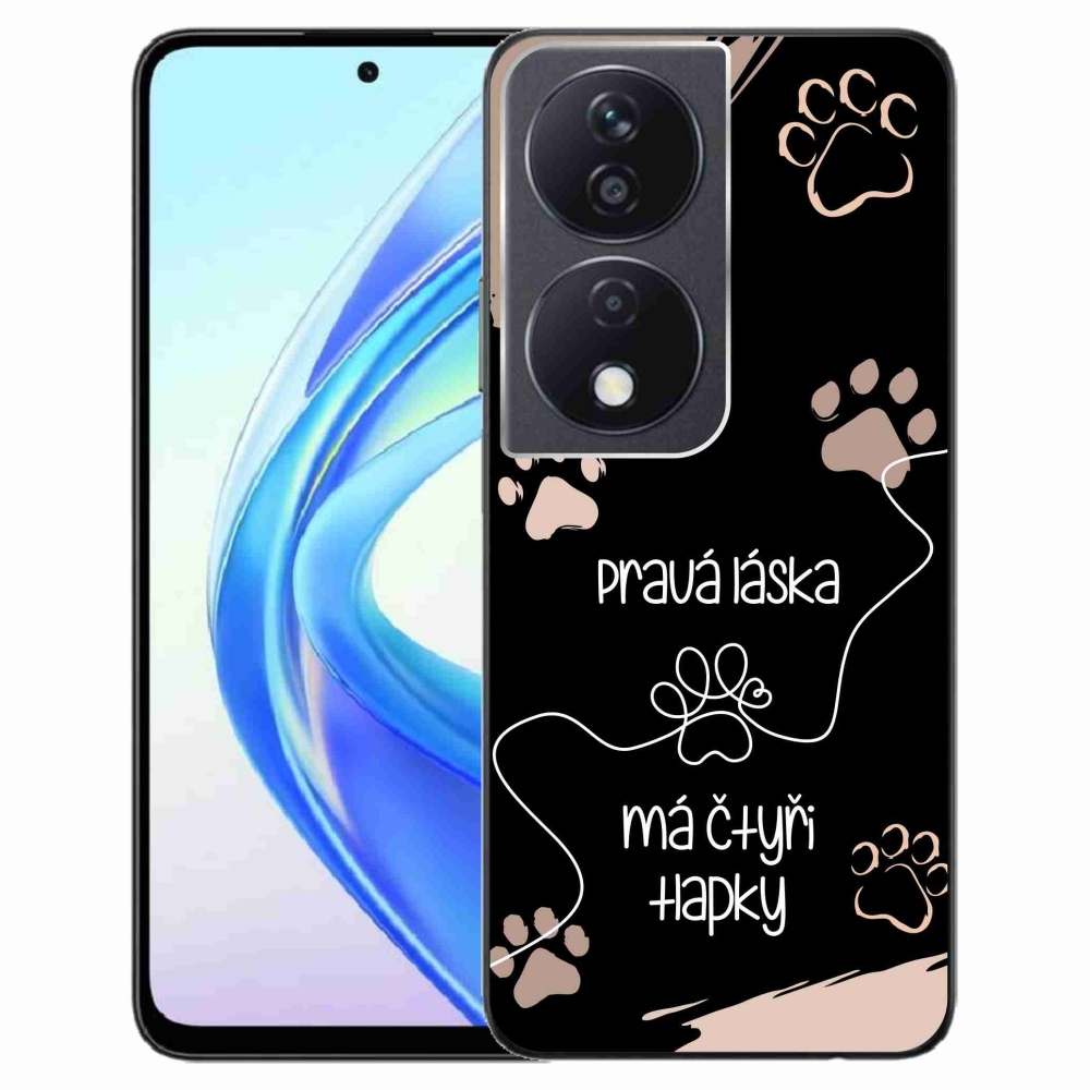 Zselés borítás mmCase a Honor X7b/Honor 90 Smart készülékhez - kutyamotívum 1 fekete háttér