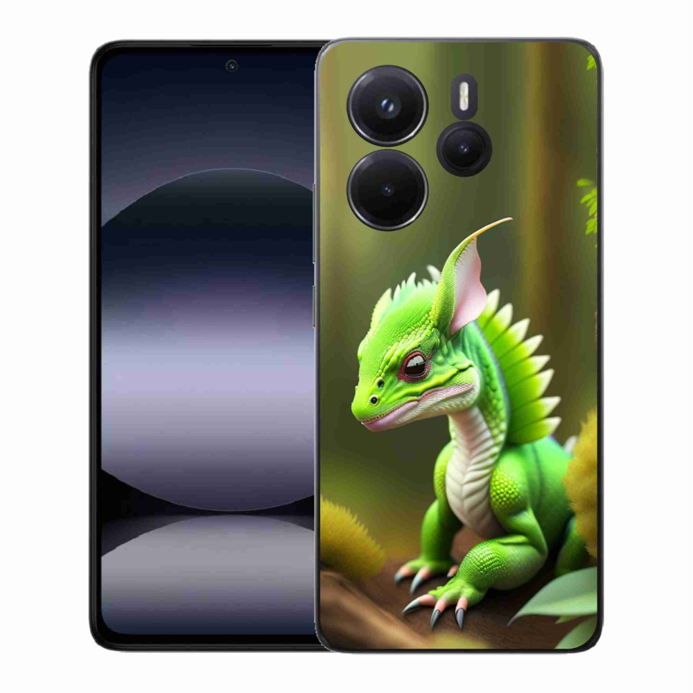 Gél borítás mmCase a Xiaomi Redmi Note 14-hez - zöld sárkány