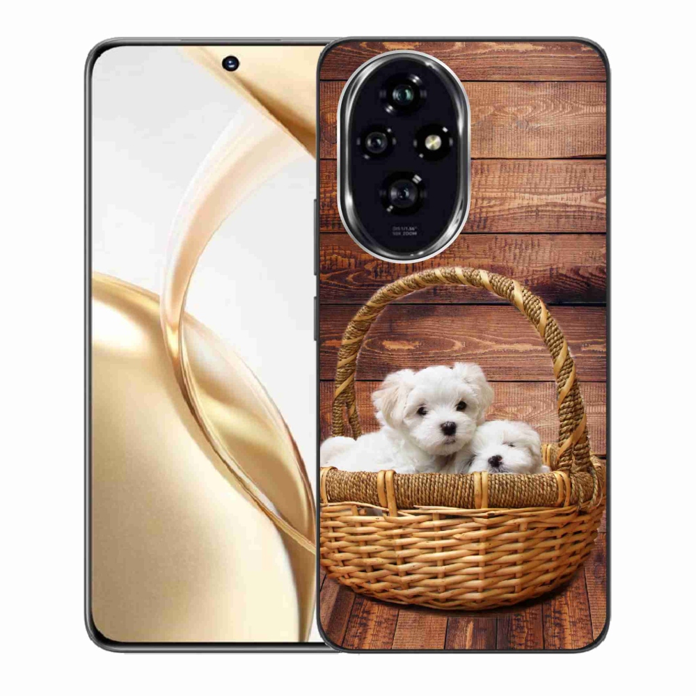 Zselés borítás mmCase a Honor 200 5G készülékhez - kölyökkutyák