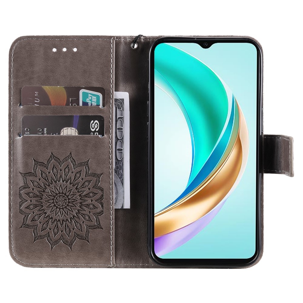 Napraforgó könyvtáska Honor X6b készülékhez - szürke