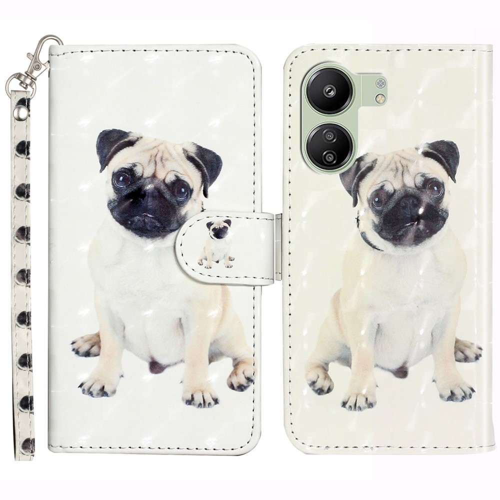 Dekorációs könyvtáska Xiaomi Poco C65/Redmi 13C - kutyához