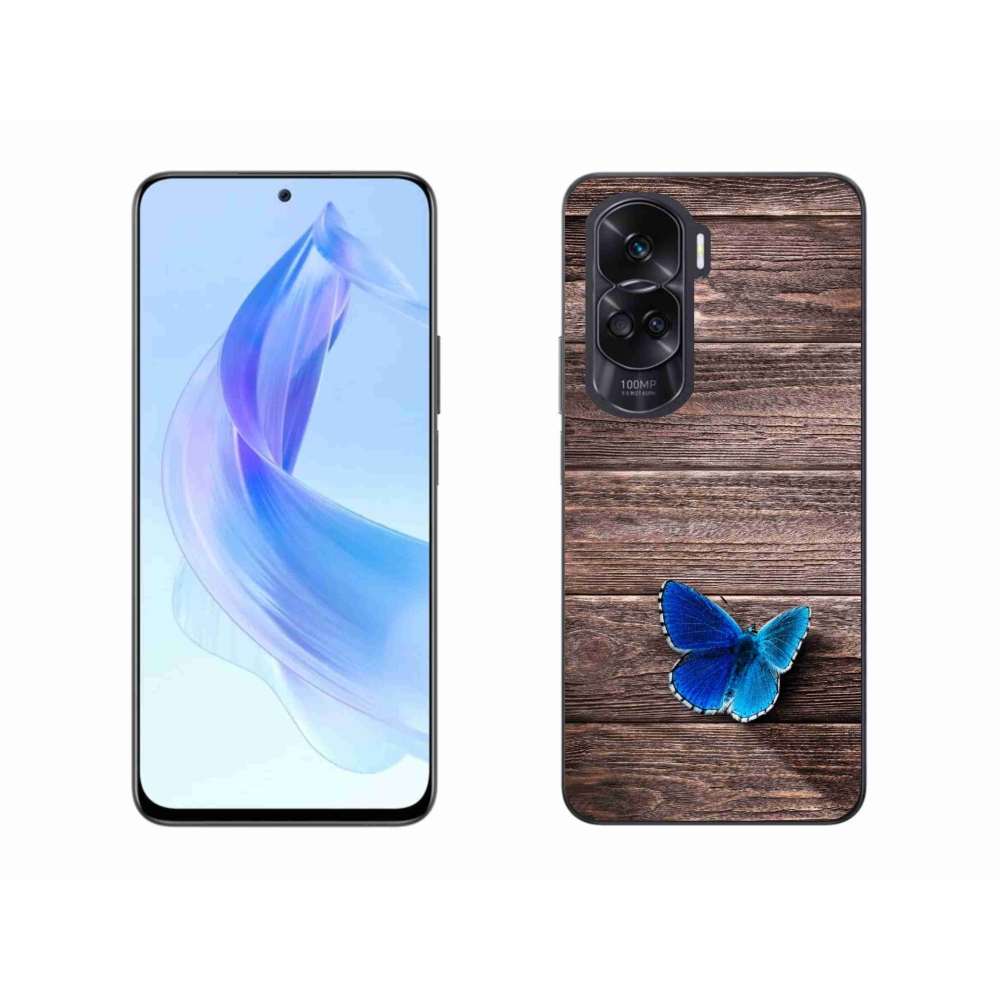 Zselés borítás mmCase a Honor 90 Lite-hoz - kék pillangó 1