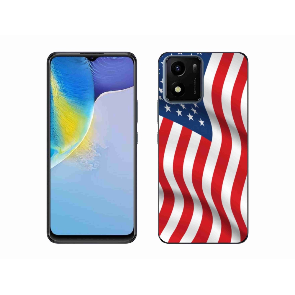 Zselés borító mmCase a mobil Vivo Y01 - USA zászlóhoz