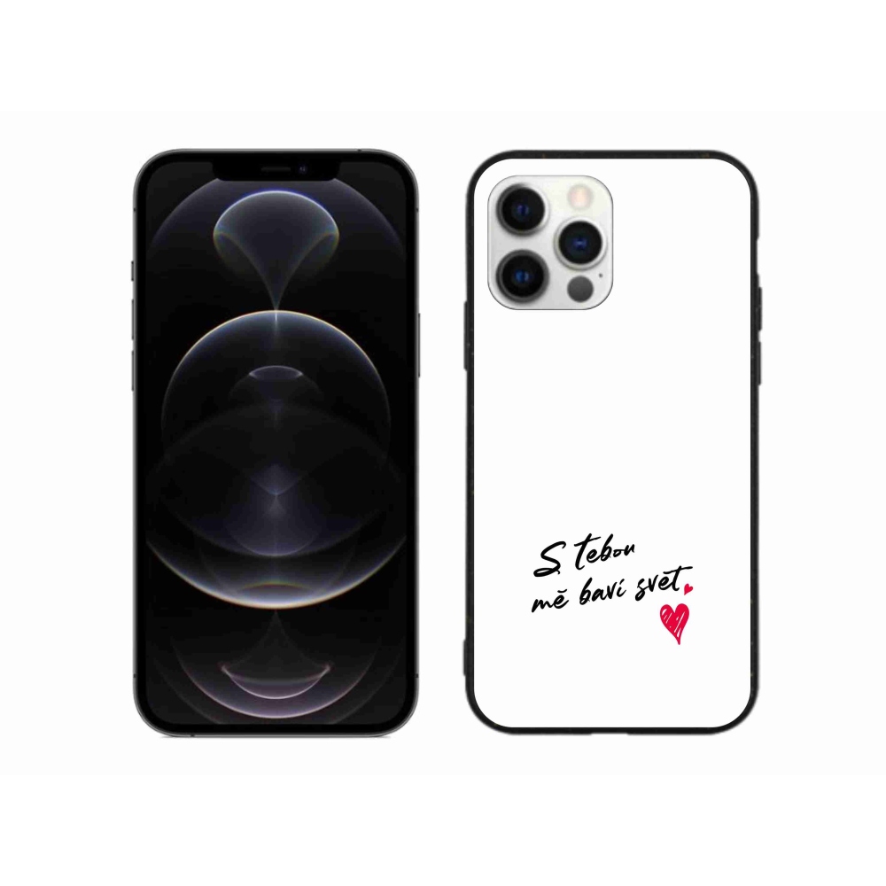 Gél borítás mmCase iPhone 12 Pro Max készülékhez - szerelmes szöveg 1 fehér háttér