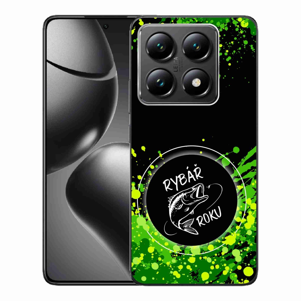 Gél borító mmCase a Xiaomi 14T-hez - az év halászának fekete háttere