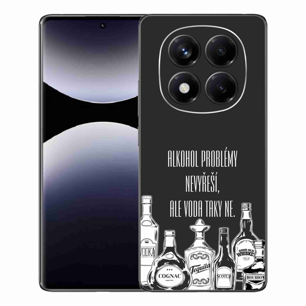 Gél borító mmCase a Xiaomi Redmi Note 14 Pro számára - vicces szöveg fekete háttérrel