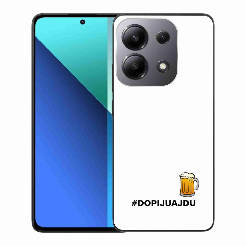 Gél borító mmCase a Xiaomi Redmi Note 13-hoz - sör motívum 1 fehér háttérrel