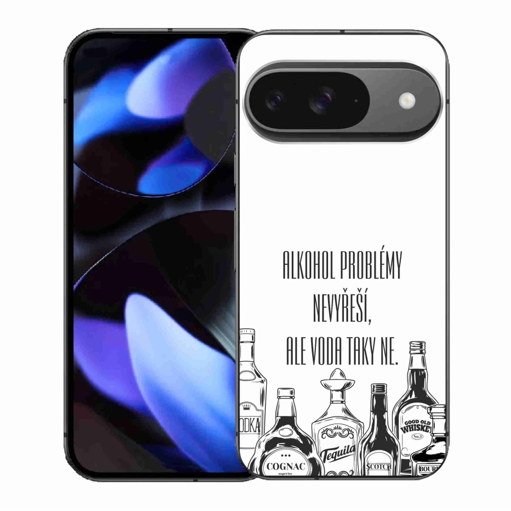 Gél borítás mmCase a Google Pixel 9/9 Pro számára - vicces szöveg fehér háttérrel