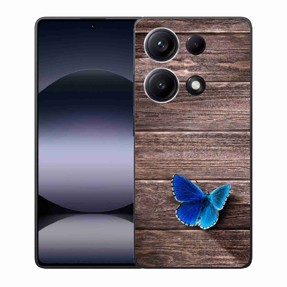 Gél borítás mmCase a Xiaomi Redmi Note 14S-hez - kék pillangó 1