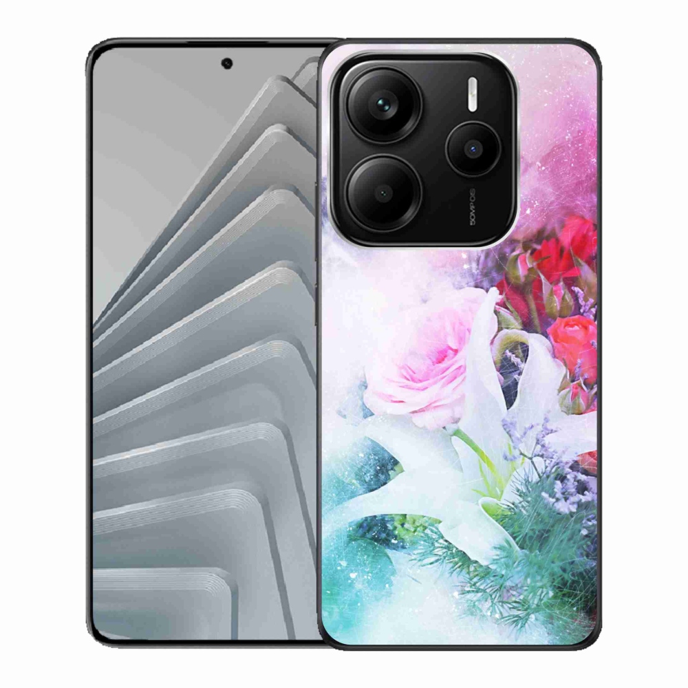 Gél borító mmCase a Xiaomi Redmi Note 14 5G számára - virágok 4