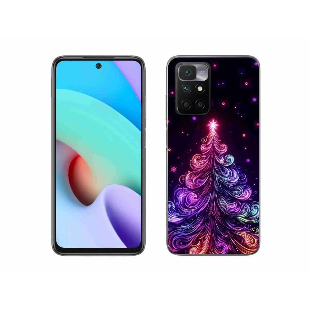 Gél borítás mmCase a Xiaomi Redmi 10/Redmi 10 (2022) - neon karácsonyfa 1
