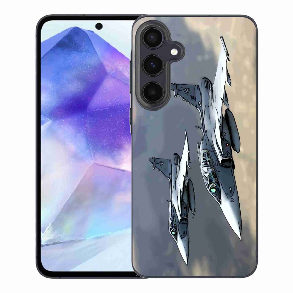 Zselés borítás mmCase Samsung Galaxy A55 5G - vadászrepülőkhöz