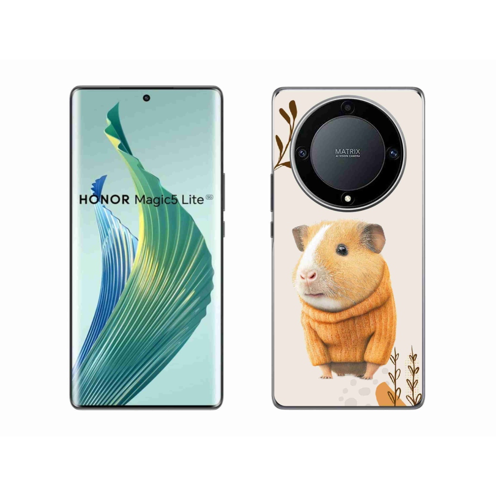 Gél borítás mmCase a Honor Magic 5 Lite 5G számára - tengerimalac a pulóverben