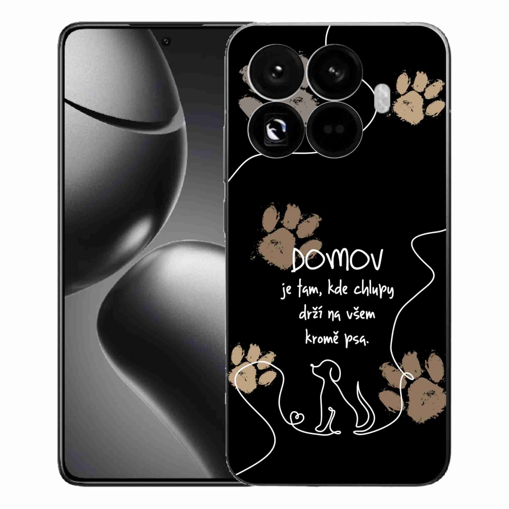 Gél borítás mmCase a Xiaomi 15T Pro számára - kutya motívum fekete háttérrel