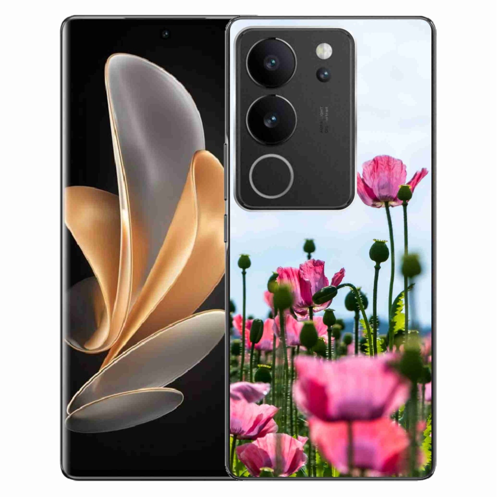 Zselés borítás mmCase a Vivo V29 5G készülékhez - mákvirág