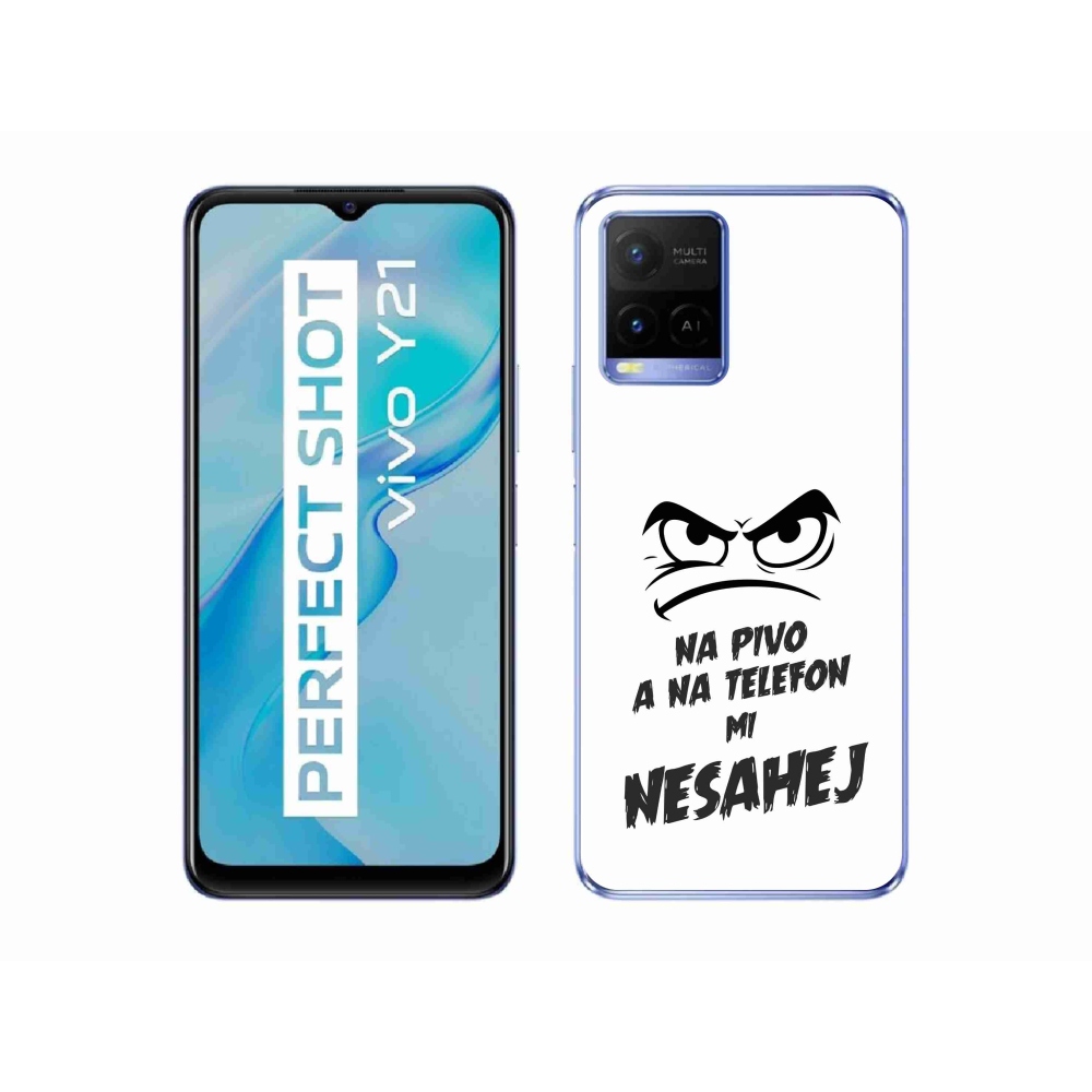 Zselés borító mmCase a Vivo Y21/Y21s/Y33s készülékhez - sör motívum 2 fehér háttérrel